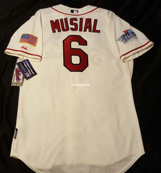 

st louis #6 stan musial ivory cool base jersey mens stitched wholesale big and tall size xs-6xl baseball jerseys, Black;blue