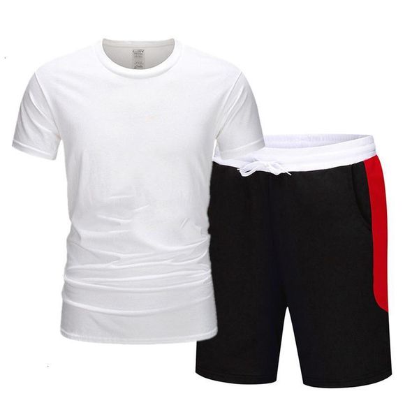 

2020tracksuit men sets male sweatshirt pants summer men's cropped t shirt shorts casual suits sportswear mens clothing, Gray