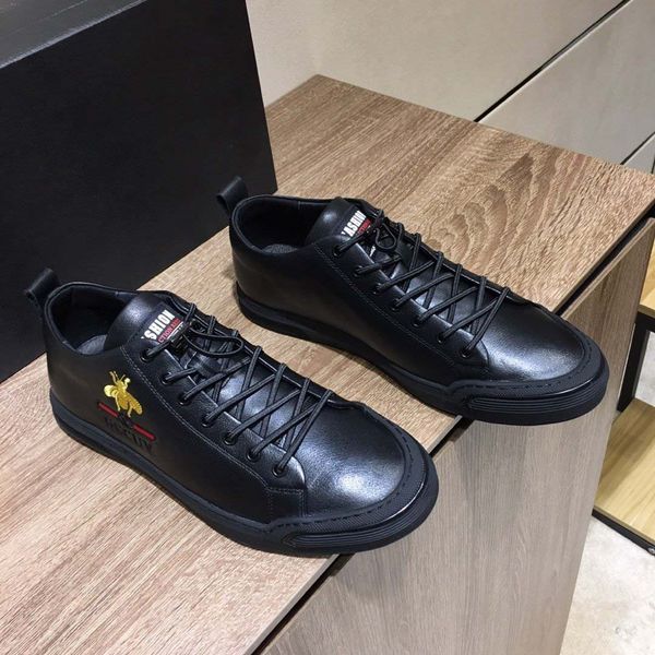 

men's new stan smith shoes fashion sneakers casual leather shoes leather sports classic flat shoes wag, Black