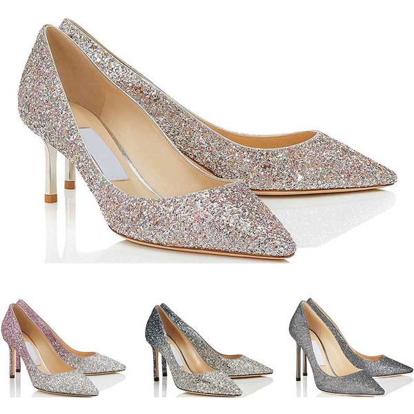 

new designer womens girl high heels romy fashion luxury 8  12 cm dress office party wedding crystal shoes size 36-42 with box, Black