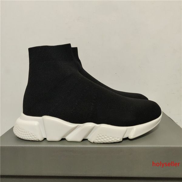 

designer shoes speed runner trainer black red oreo triple black flat fashion sock boots casual sneaker with dust bag