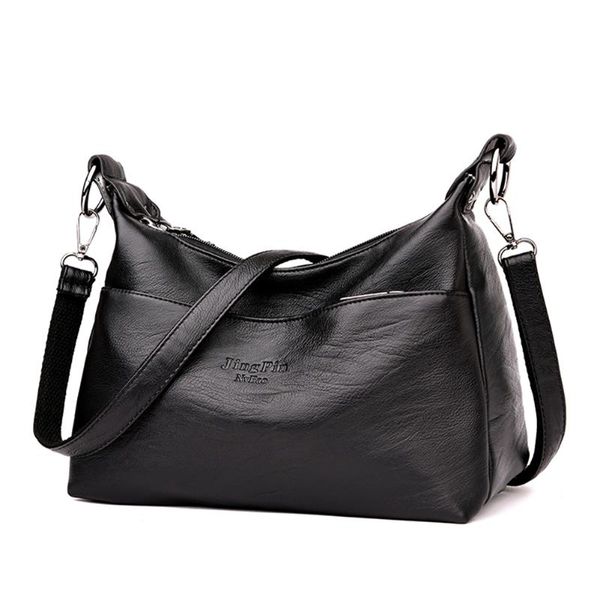 

fashion women shoulder crossbody tote bags solid color pu leather elegant messenger shopping handbag for female bolsas feminina