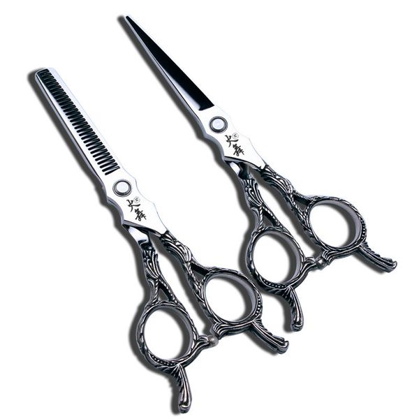 

парикмахерская стрижки волос и истончение texturizing ножницы ножницы набор 6 дюймов волосы ножните комплект для салона