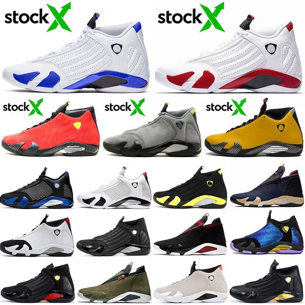 

jumpman 14s men basketball shoes hyper royal candy cane sport trainers ferrar red suede zipper graphite sport designer sneakers chaussures