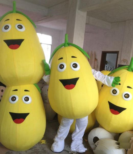 2019 fábrica de desconto venda rápida Faça EVA Material de Pera amarela do traje da mascote da fruta dos desenhos animados Vestuário anúncio