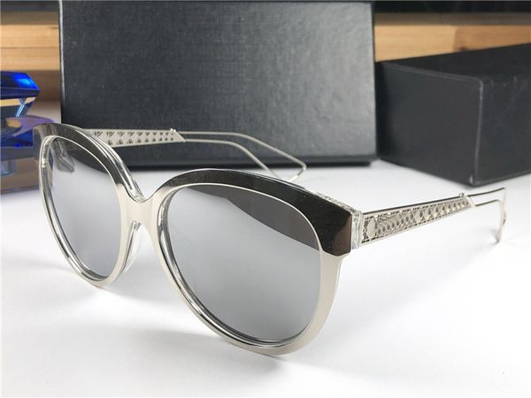 

luxury- fashion able popular sunglasses ama2 cat eye frame simple and generous style protection eyewear with box, White;black
