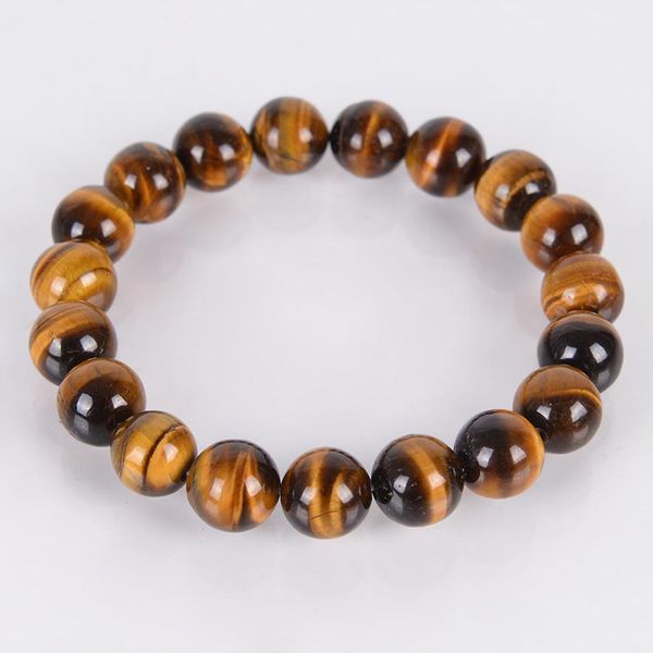 

4 6 8 10 12mm natural gem stone tiger eye lucky bracelets & bangles red beads meditation healing energy fashion jewelry b069, Golden;silver