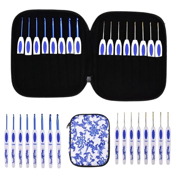 

16pcs/set small crochet hooks stitches knitting needles handicraft crochet set hand weave tool sewing accessories dropshipping, Black