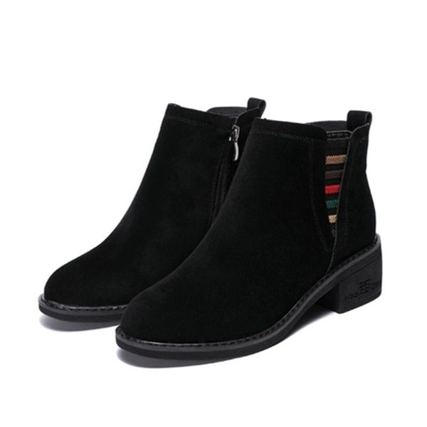

2019 fashion luxury designer women shoes superstar leather boots trendy wild women shoes women winter boots with box 555, Black