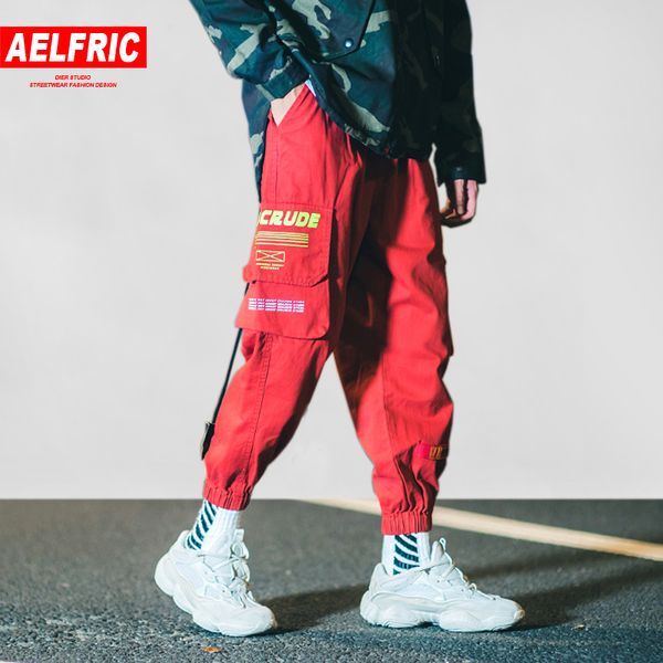

aelfric eden harem joggers mens skateboard sportswear 2018 pockets fashion casual harajuku streetwear tide male sweatpants b041, Black