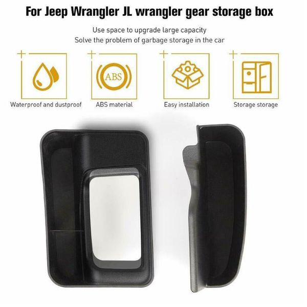 

interior side gear shift case tray storage box cards holder phone car organizer tidying accessories center console for wrangler