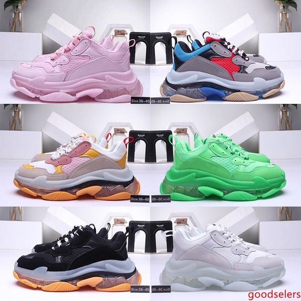 

2020 new casual shoes 17fw triple-s dad for men's women black sports sneakers triple s shoes size eur 36-45