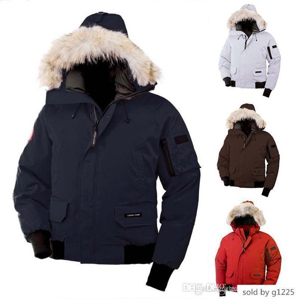 

2019-2019 canada men chilliwack bomber parka down jacket 90% white goose fabric outdoor coat hooded warm doudoune dhl ing