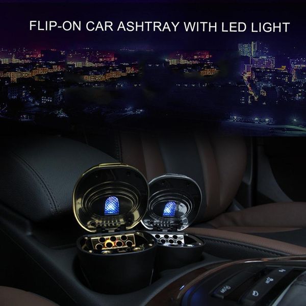 

flip-on car ashtray with led light car ashtray with led light flip cover solar powered cigarette smoking