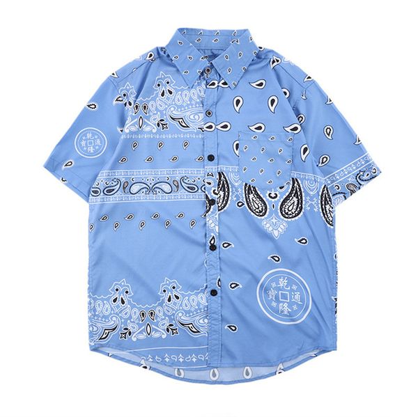 

designer mens chinese style shirts fashion paisley pattern summer casual shirts shorts sleeve fashion mens, White;black