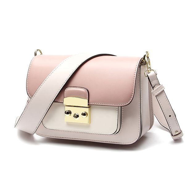 

pu leather crossbody bag for women pink/white small messenger bag ladies luxury designer handbag female wholesale