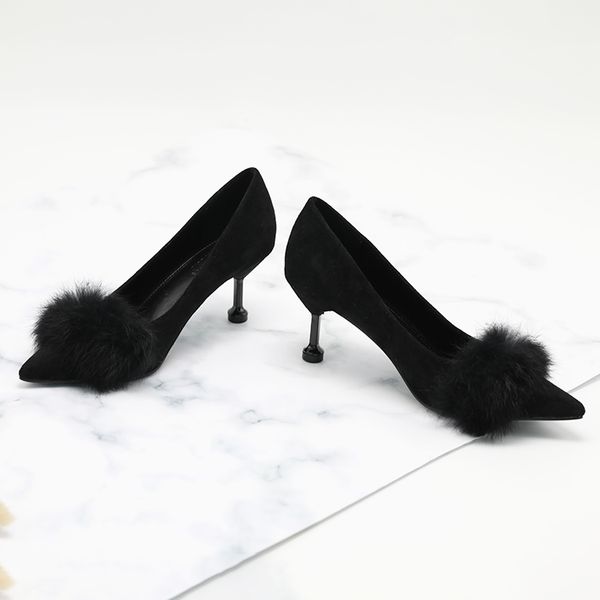 

2018 women heels toe pumps high heels szie 36-40, Black