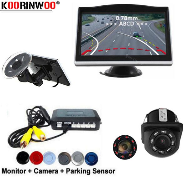 

koorinwoo parktronic car parking sensors dynamic trajectory rear view camera 4 radar tft car monitor sucker detector reverse