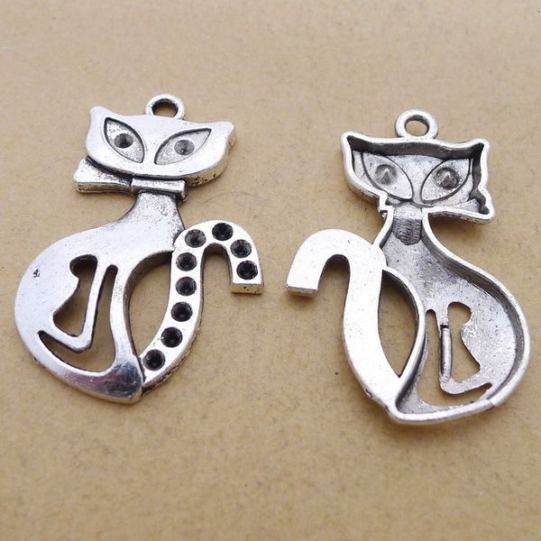 

a2638 ancient silver 50/ package alloy kitty ornaments parts group diy ornaments parts 3.5 g, Bronze;silver