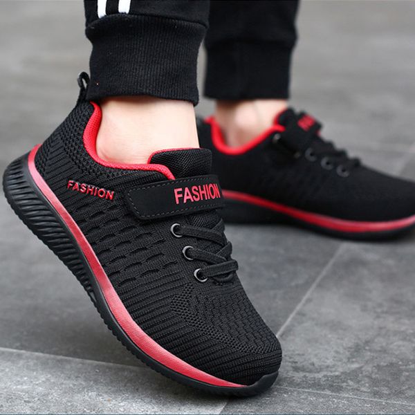 

black hook & loop children girl sports shoes for boys walking shoes kids sneakers boys toddler soft running
