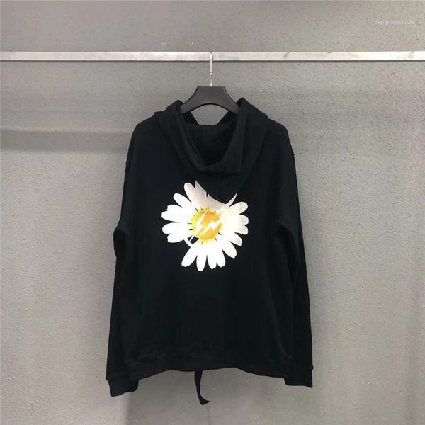 

female tees fashion designer loose ladies clothing women floral printed black hoodies spring autumn casual panelled