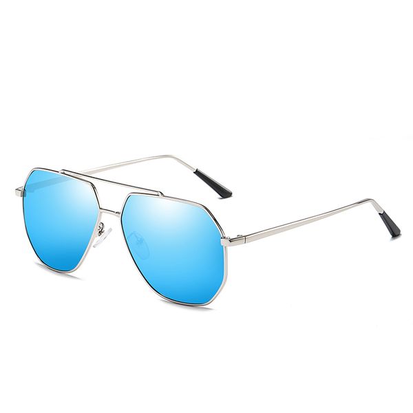 

men's brand designer sunglasses men's polarized sunglasses men's and women's polygonal sunglasses high-end driving glass, White;black