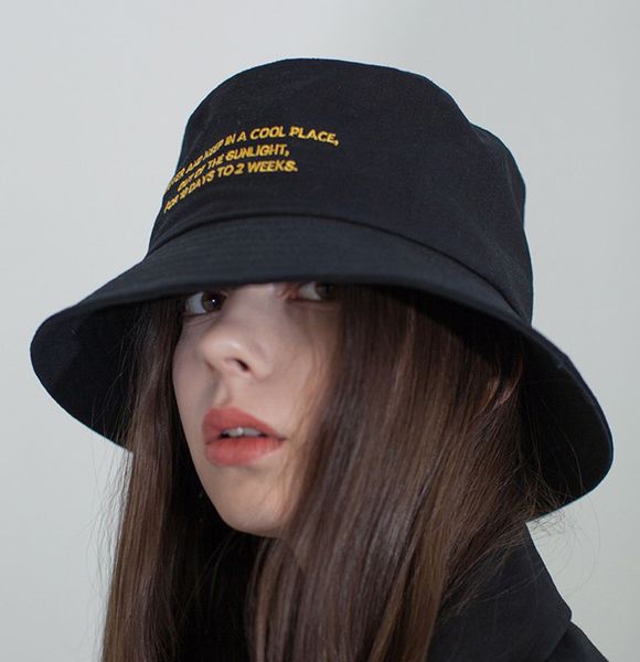 

european and american letters embroidery big fisherman hat men and women wild casual sports hat summer outdoor sun hat, Blue;gray