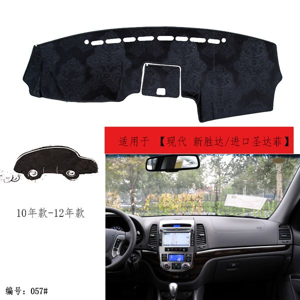 

tommia for santa fe 10-12 dashboard pad cover dash mat anti-sun velvet instrument