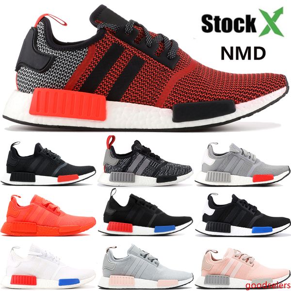 

new nmd r1 mens shoes lush red light onix europe exclusive tactile green triple black white men women outdoor running sneakers
