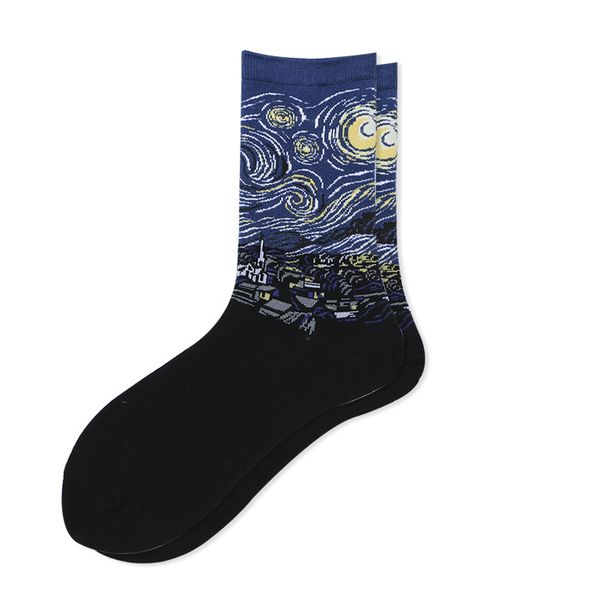 

новые приехали дизайнерские носки мужские с character отпечатано люкс мужские носки с большим количеством цветов мода теплый марка середины, Black