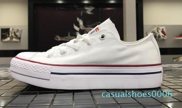 

2020 new stars canvas platform shoes women fashion high luxury designers sneakers zapatos casual shoes white skateboard chaussures c06, Black