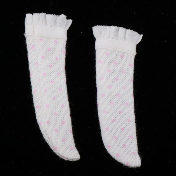 

adorable clothing knee socks with lace trim for 12inch doll, for blythe pullip 1/6 dod msd dress up, 3 colors for choosing