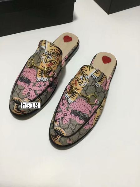 

new sale designer princetown classic slippery metal buckle beach slippers soft sweetheartsshoes size, Black