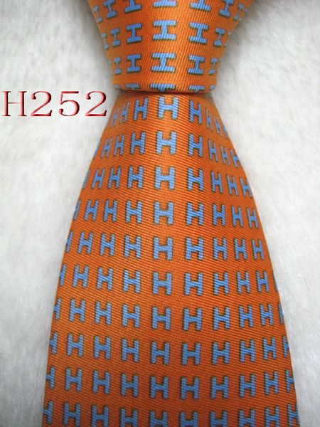 

H252 # 100% Шелковый жаккардовый тканый мужской галстук ручной работы