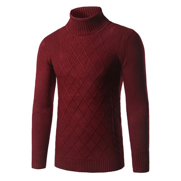 

the color of diamond lattice patterns a man winter turtleneck, White;black