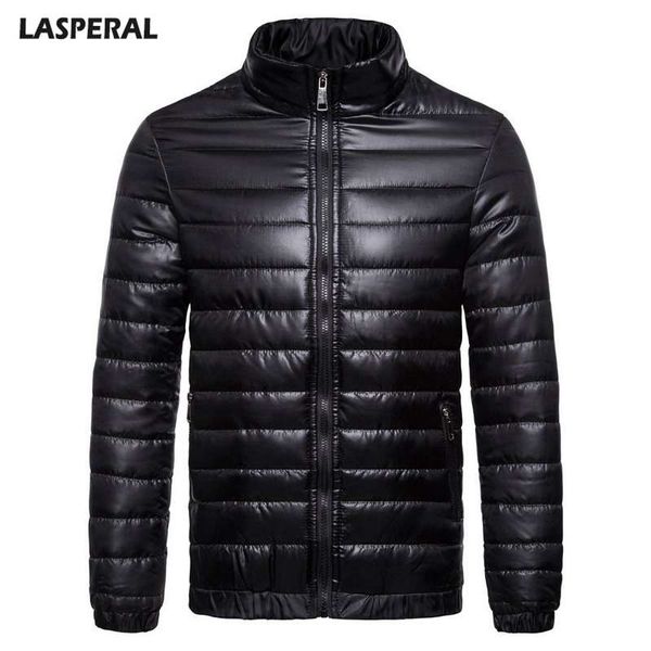 

men's down & parkas lasperal coats solid color simple striped male jacket stand thicken zipper classic winter, Black