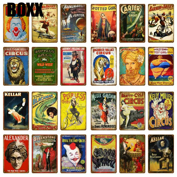 

fun circus metal signs kellar alexander blackstone wall plaque art poster painting plate for pub bar club cafe home decor