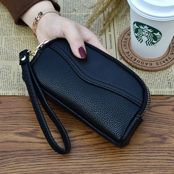 

new ladies holding bags double zipper edited personalized mobile phone coin bag fashion zero wallet