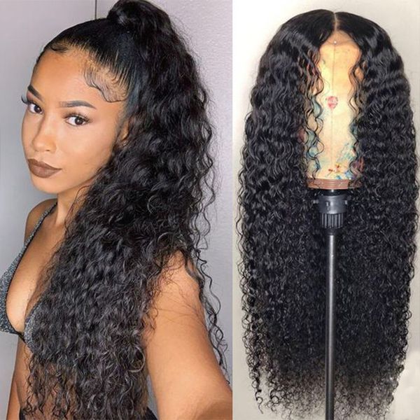 

9a water wave human hair wigs for black women 13x4 transparent peruvian virgin lace front wig pre plucked with baby hair bleached knots, Black;brown