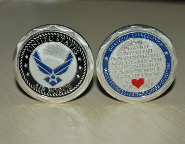 

us air force spouse challenge coin medallion medal 50pcs/lot ing