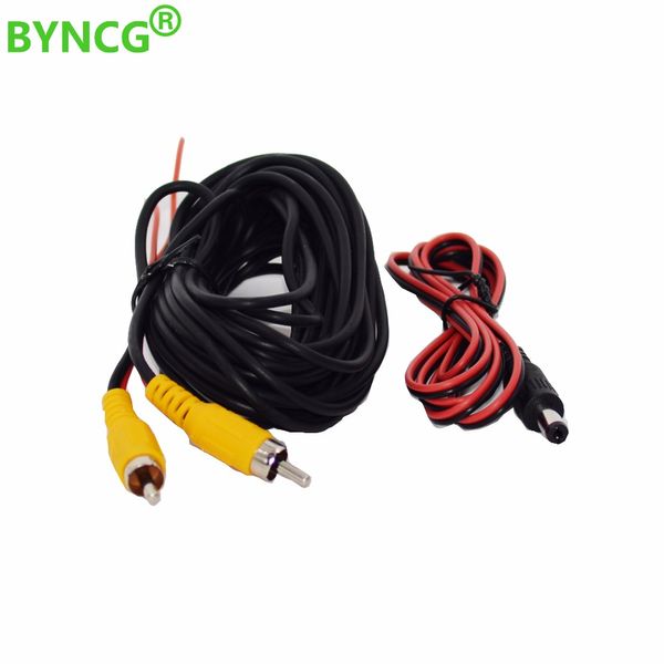 

byncg 2018 rca video cable for car parking rearview rear view camera connect monitor dvd trigger cable 6m 12m 15m 20m optional