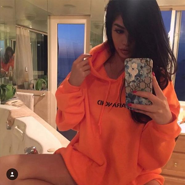 

assc couples hoodie europe or united states street sweater tide co branded undefeated basic plus velvet pullover men women luxurious, Black