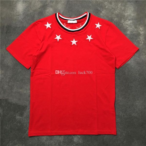 

19ss luxury mens designer t shirt couple cotton print short sleeve trend fahion mens tees black red white size s-2xl, White;black