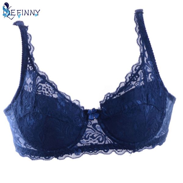 

Ladies Women Sexy Underwear 3 /4 Cup Padded Lace Sheer Bra Cup B Only
