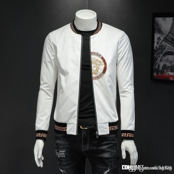 

2020 горячих mens роскошного дизайнера курток бейсбола воротник jacketlong рукав мужчина дизайнер роскошь куртка мужских пальто ziper водоне, Black;brown