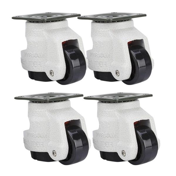 

4 pcs retractable leveling casters industrial machine swivel caster castor wheel for office chair trolley 330 lbs capacity gd-40