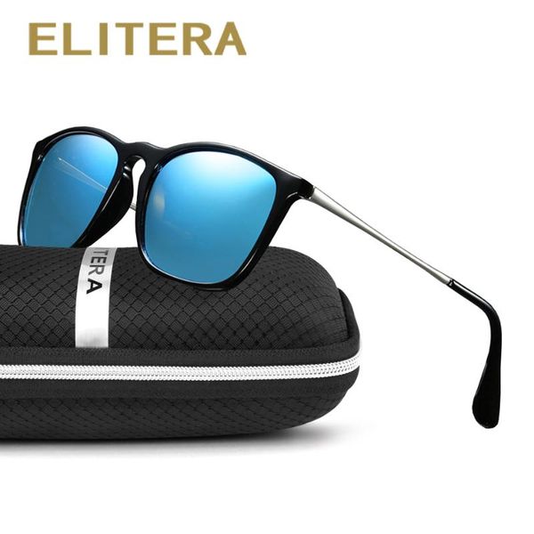 

elitera polarized sunglasses men women original brand designer reflective mirror sun glasses goggle gafas de sol, White;black