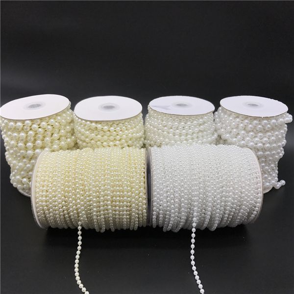 

2.5-10mm white ivory imitation pearl beads chain garland flowers acrylic beads for wedding decoration diy jewelry accessories