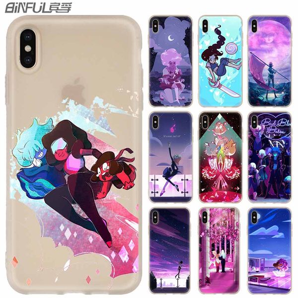 

phone cases luxury silicone soft cover for iphone xi r 2019 x xs max xr 6 6s 7 8 plus 5 4s se coque steven universe pearl