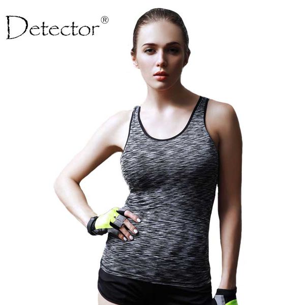 

detector women sleeveless running vest tank quick dry loose vest gym fitness sport singlet for jogging, Black;blue